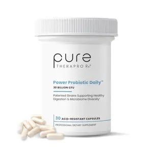 Power Probiotic Daily Probiotic Supplement for Women & Men by Pure TheraPro Rx - Daily Strength 30 Billion CFU Potency for Gut, Digestive, Bowel & Immune Health Support - No Refrigeration Required - Zero Fillers, No GMOs, Doctor Recommended