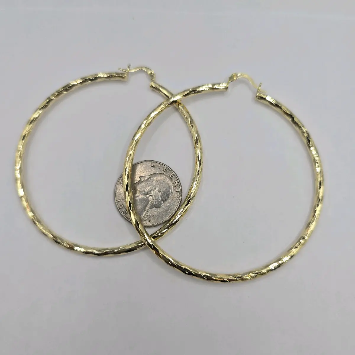 hoops xtra large  earrings gold-plated fashion style beautiful design gold color christmas gift accessories women