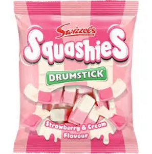 Squashies Strawberry & Cream - bag of UK chewy squashies