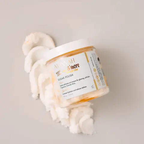 Life Is S'more Fun With You Sugar Scrub Body Care Cocoa 8 oz Exfoliant with Shea Butter & Jojoba Oil for Soft Smooth Skin