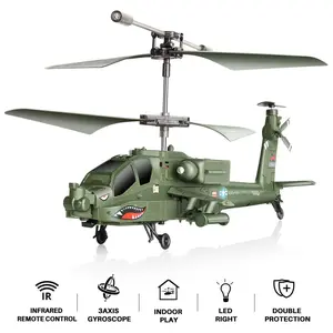 SYMA Apache AH64 Helicopter RC Lighting 3CH Infrared Gyro Flight S109 US Army Military Aircraft Model S109G
