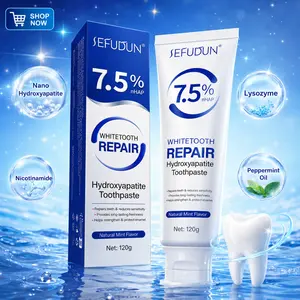 SEFUDUN 7.5% Nano Hydroxyapatite Toothpaste, Enamel Repair & Remineralizing, Gentle Non-Irritating Daily Oral Care, Natural Mint Flavor, Fluoride Free, Stain Reduction for Coffee Tea Stains