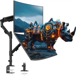 Dual  Mount for 17 to 40 inches, Holds up to 26.4 lbs,  Desk Arms for 2 Monitors Vertical/Parallel Placement, with Clamp/Grommet Base, VESA Mount 75/100 mm