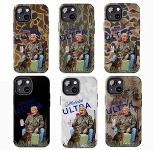 Hunter Trump With Michelob Ultra Beers Magsafe Camo Phone Case for iPhone 17, 16, 15, 14, 13, 12, 11 Pro Max ,screen protector,fidgets Protection Protective