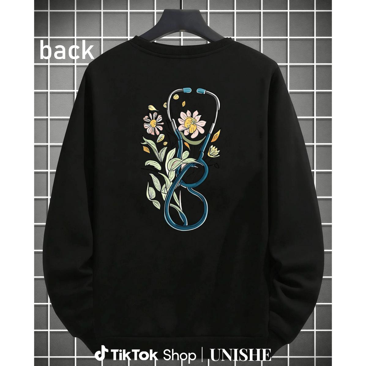 Floral Stethoscope Nurse Sweatshirt – Cozy Long Sleeve For Nurses And Nursing Students Hoodied Essential Cotton Sweaters Hoodied Sweaters for All Genders Floral Stethoscope Nurse Sweatshirt – Cozy Long Sleeve For Nurses And Nursing Students Hoodied Essential Cotton Sweaters Hoodied Sweaters for All Genders