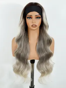 26-Inch Long Natural Wave Wig Headband, Easy Wear No Glue Needed, Glueless Hair Wigs, Perfect for Parties & Daily Use, Ideal for Beginners