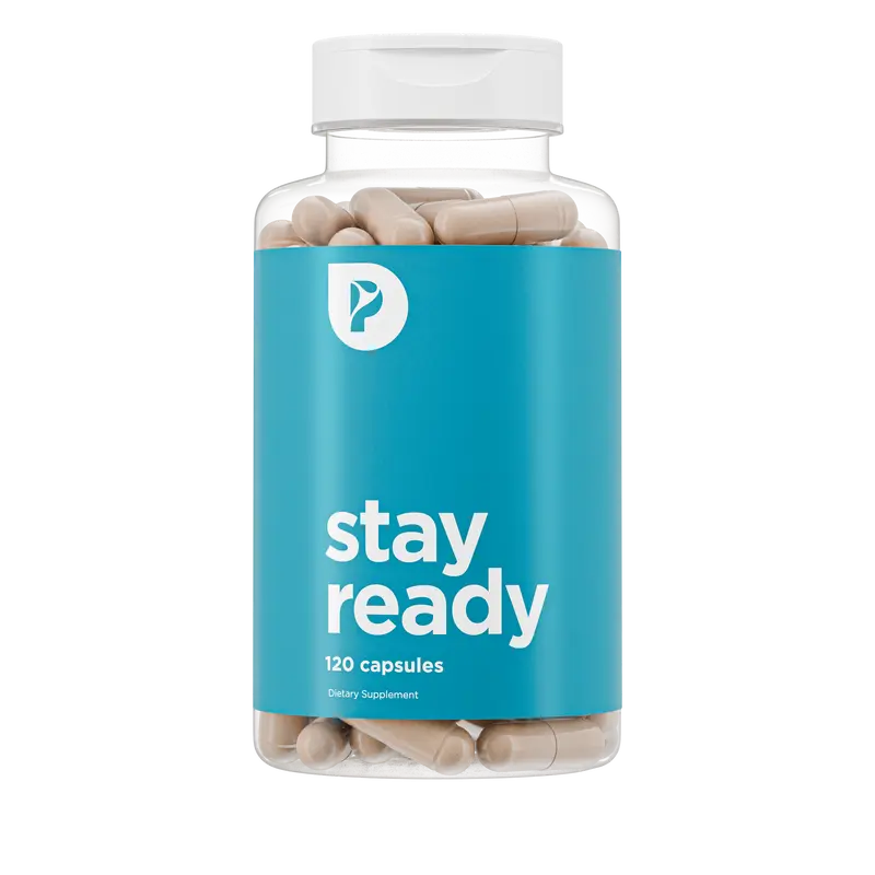 Stay Ready Fiber Capsules | Gut & Cleanliness Support | Helps Promote Digestive Regularity | Psyllium Husk, Aloe Vera, Chia Seeds, Flaxseeds | Proprietary Formula