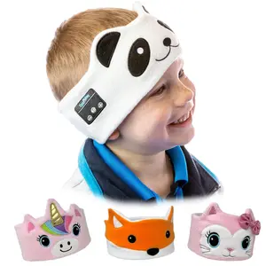 CozyPhones 3.0 Toddler Headphones Panda Design Wireless & Wired Kids Headphones for Girls Boys 2 3 4 Year Old Volume Limit Travel Bag for School Home Airplane