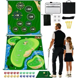 Golf Chipping  Mat with Scoreboard, Indoor Outdoor Putting Practice Mat, Portable Golf  Aid for  Garage Yard Park Balcony