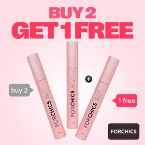 Buy 2 Get 1 Free: FORCHICS Better Than Falsies Lash Growth Mascara - Volumizing Black Lash Treatment with Antioxidants, Hormone-Free Lengthening Mascara for Thicker, Healthier Lashes, Cruelty-Free, Vegan, Paraben & Fragrance Free
