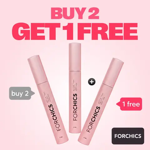Buy 2 Get 1 Free: FORCHICS Better Than Falsies Lash Growth Mascara - Volumizing Black Lash Treatment with Antioxidants, Hormone-Free Lengthening Mascara for Thicker, Healthier Lashes, Cruelty-Free, Vegan, Paraben & Fragrance Free