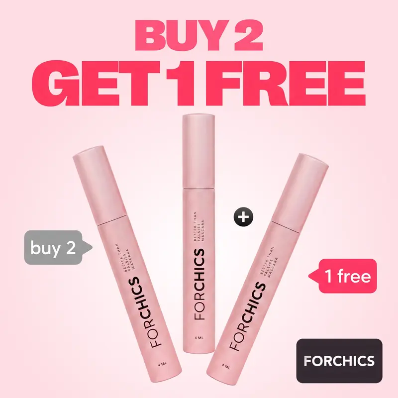 Buy 2 Get 1 Free: FORCHICS Better Than Falsies Lash Growth Mascara - Volumizing Black Lash Treatment with Antioxidants, Hormone-Free Lengthening Mascara for Thicker, Healthier Lashes, Cruelty-Free, Vegan, Paraben & Fragrance Free
