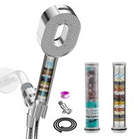 Chrome shower set + 3 PACK 20 Stage Filter