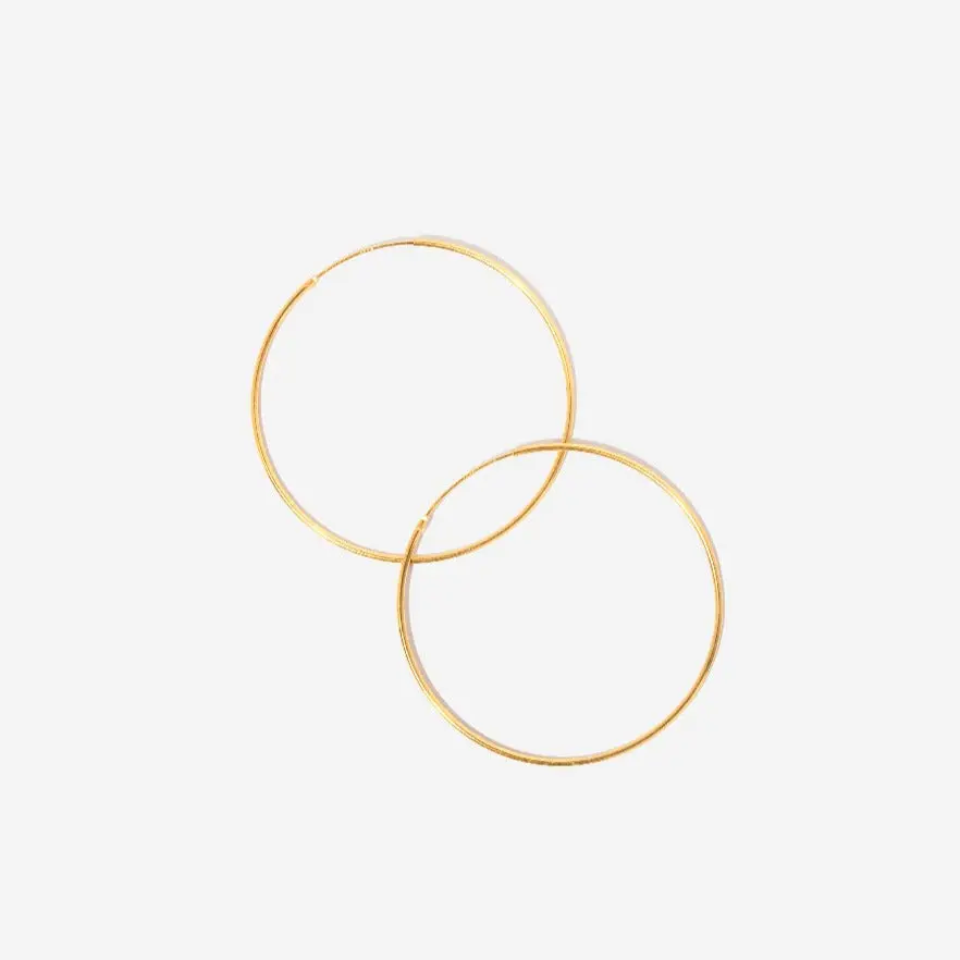 Large Thin Endless Hoops dainty earring