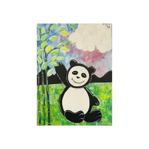 Canvas n Cup Acrylic Painting Kit Supply Kit & Video Tutorial  - Goofy Panda