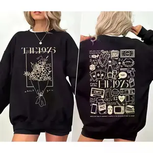 The 1975 Tour Sweatshirt, Retro Band Graphic Crewneck, Aesthetic Music Lover Pullover, Vintage Rock Streetwear Gift for Fans