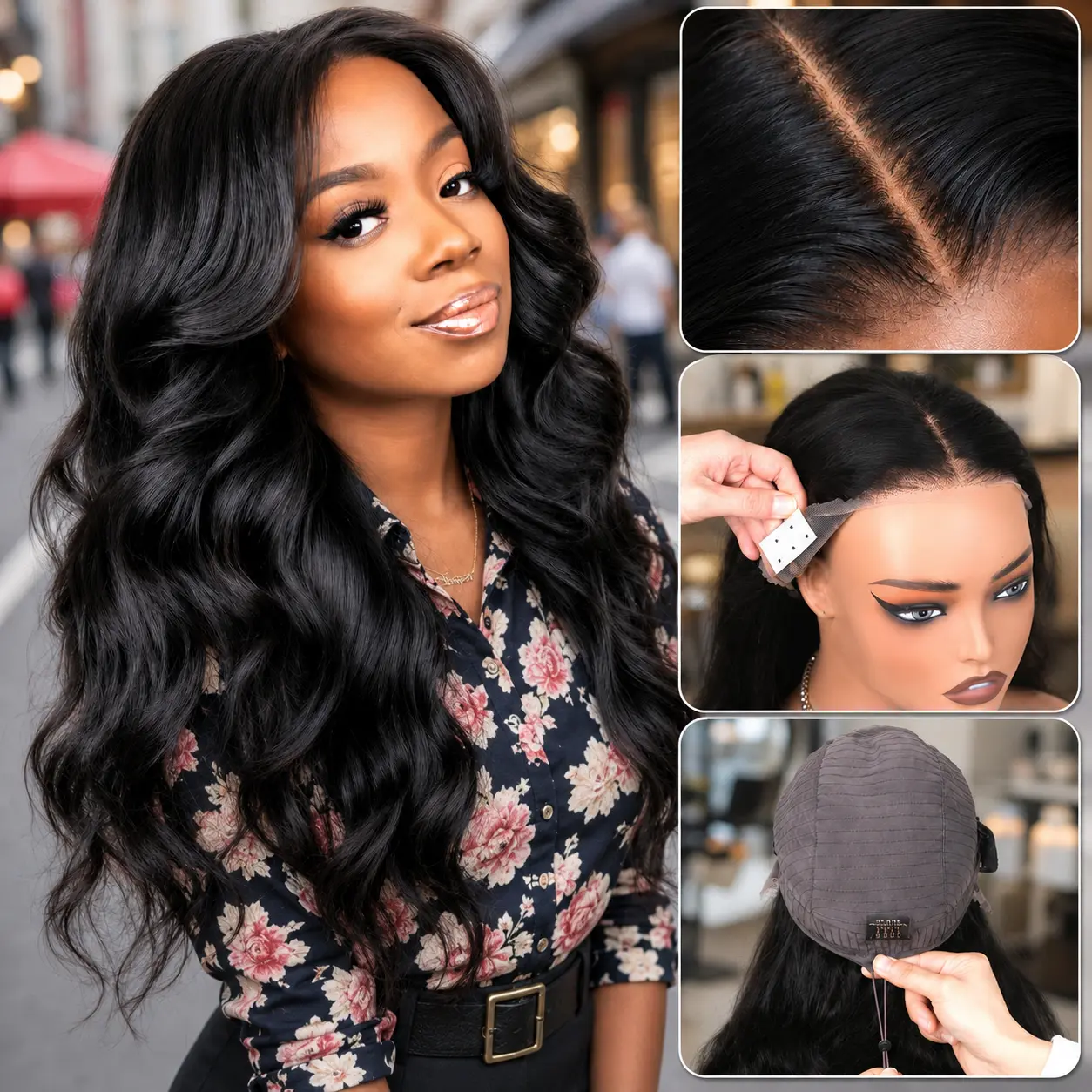 【$74.19= 24inch】24 Inch Wear and Go Glueless Body Wave Wigs Human Hair Pre Plukced Pre Cut 13X4 Wigs Human Hair for Women 180% Density Ready to Wear Glueless Body Wave No Glue Wigs wig pre
