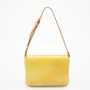 Pre-owned Louis Vuitton Vernis Leather Shoulder Bags Yellow Monogram Vernis Thompson Street Shoulder Bag #2399