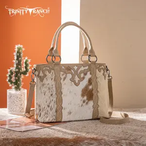 Trinity Ranch Genuine Hair-On Cowhide Collection Concealed Carry Tote - TR198G-8899