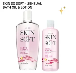 Avon Skin So Soft Soft & Sensual Bath Oil & Lotion Set X2 Argan Oil Moisturizing Body Care Duo