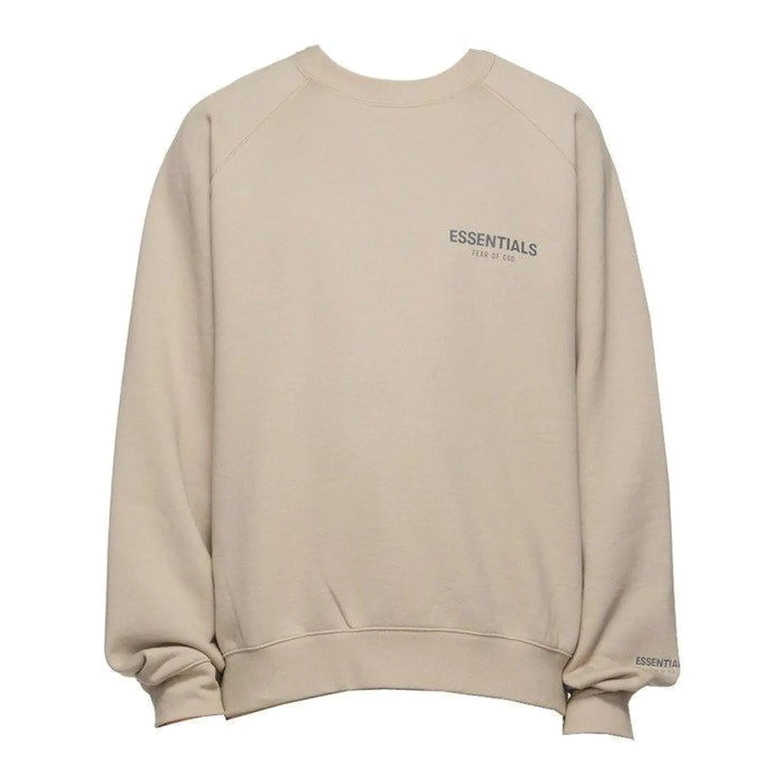 Tan String Crewneck Pullover Sweatshirt, Solid Color Men's Top, Brand New & Original, Unisex Sizing, Round Neck, Plain, Authentic, 100% Authenticity Guaranteed, Casual, Crew Neck, Pull On, Loose-Fitting, All Seasons, Xxs, Long Sleeve