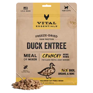 Vital Essentials Freeze-Dried Raw Duck Entree Cat Food Mini Nibs