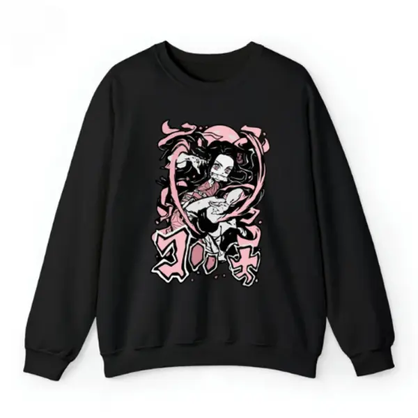 Anime Demon Slayer Sweatshirt, Hanajuku Anime Sweatshirt, Anime Manga Sweatshirt, Anime Sweatshirt, Gifts For Anime Lovers, Anime Demon Sweatshirt