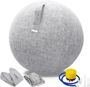 Exercise Ball Chair with Fabric Cover, Standard Size (25inches/65cm), for Home Offices,  , Yoga Ball