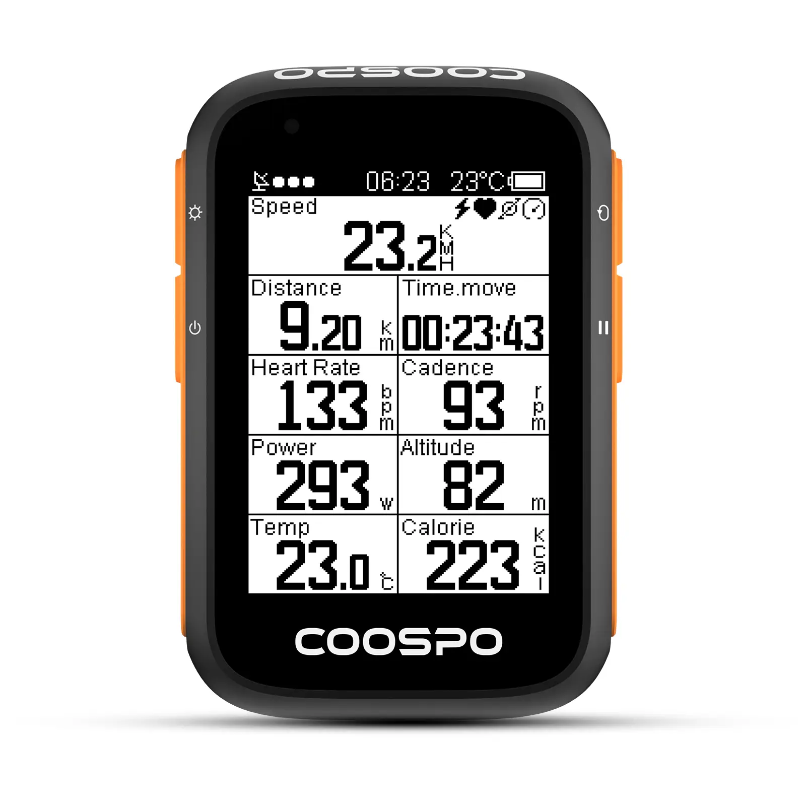 COOSPO Bike Computer Wireless GPS, Bike Speedometer with Auto Backlight, Bluetooth ANT Cycling GPS Computer, Bicycle Computer BC200 with Waterproof, Compatible with CooSporide app