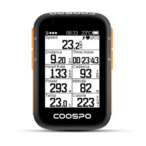 COOSPO Bike Computer Wireless GPS, Bike Speedometer with Auto Backlight, Bluetooth ANT Cycling GPS Computer, Bicycle Computer BC200 with Waterproof, Compatible with CooSporide app