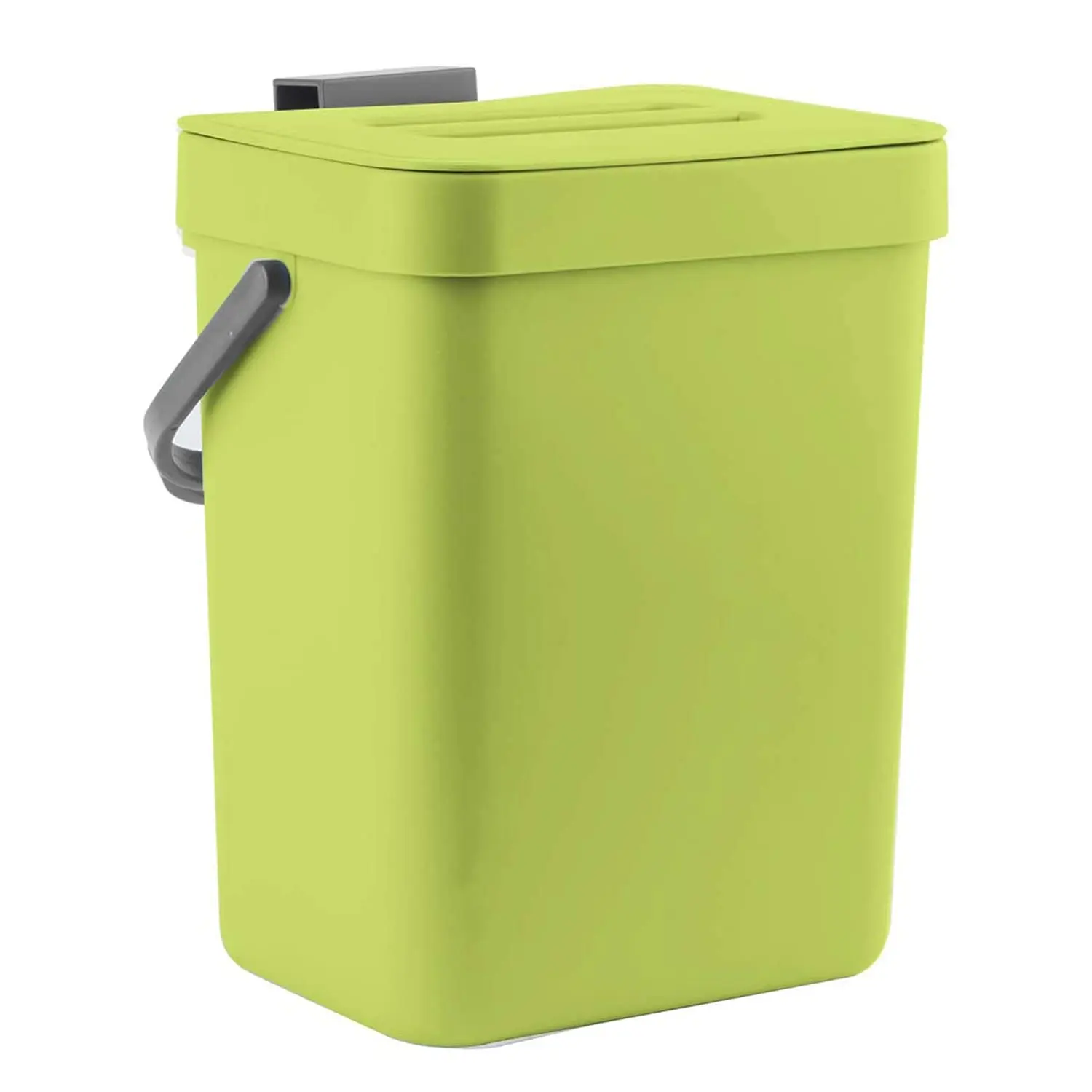 Food Waste Basket Bin for Kitchen, Small Countertop Compost Bin with Lid, Odor-Free Food Scrap Container, Wall Mounted Garbage Can
