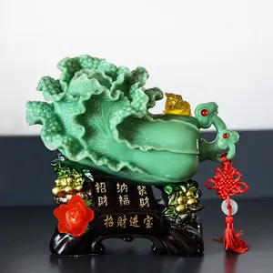 Treasure jade cabbage decoration home living room porch wine cabinet decoration creative housewarming opening gift