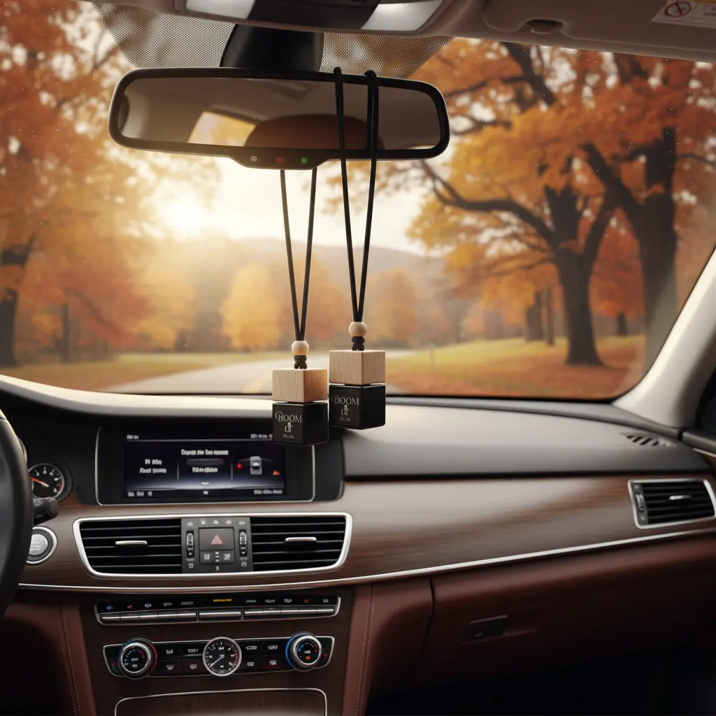Luxury Car Air Freshener - BOOM, Cozy Maple & Caramel, Long Lasting Hanging Diffuser