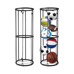 Wall Mounted Ball Storage Rack – Vertical Sports Ball Holder for Garage & Home