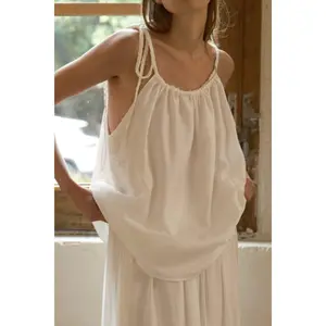 Braided Trim Halter Top