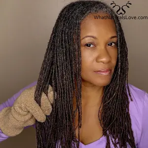 Loc Glove to clean, maintain and dry locs