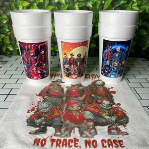 Halloween double cup -pour up- with micro fiber towel