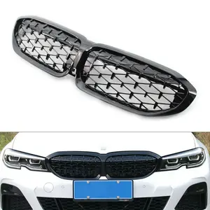 1pc for BMW 3 Series G20 2019-2022 Front Kidney Grille, Glossy Black ABS Resin, OEM Replacement, Car Front Bumper Accessory
