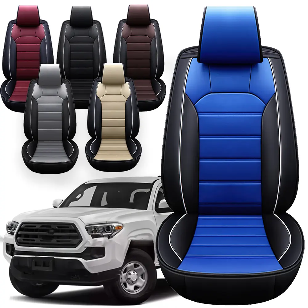For Toyota Tacoma 2Dr 4Dr Pickup Seat Cover , Luxury Leather Anti-Scratch Front Rear Seat Protector Mat Full Set For 5 Seats,Car Interior Decoration