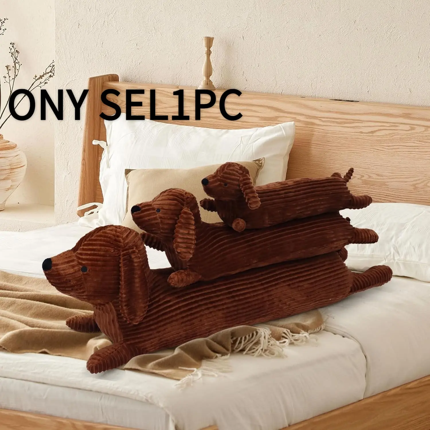 Cute Dog Design Stuffed Toy, Long Dog Body Pillow, Soft & Durable Throw Pillow, Lovely Home Decoration Gift for Dog Lovers, Cuddly Stuffed Animal, Stuffed Animal Gifts, Cute Stuffed Animals