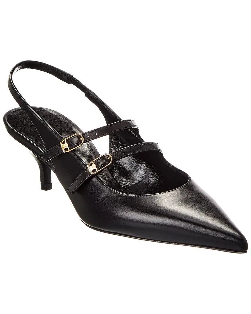 CELINE Judy Leather Slingback Pump
