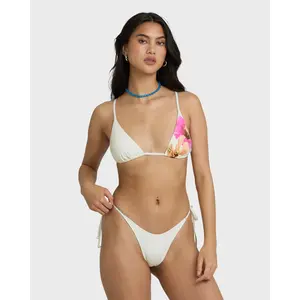Sunny Shore Tall Slide Triangle Bikini Top - Salt Crystal