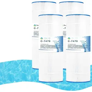 (R) C-7470 Pool Filter , Compatible with Pentair CCP320, Unicel C-7470, Filbur FC-1976, PCC80-PAK4, R173573, 178580, 817-0081, -60433, Ultral-A5, 80 Sq. Ft, 4 Pack