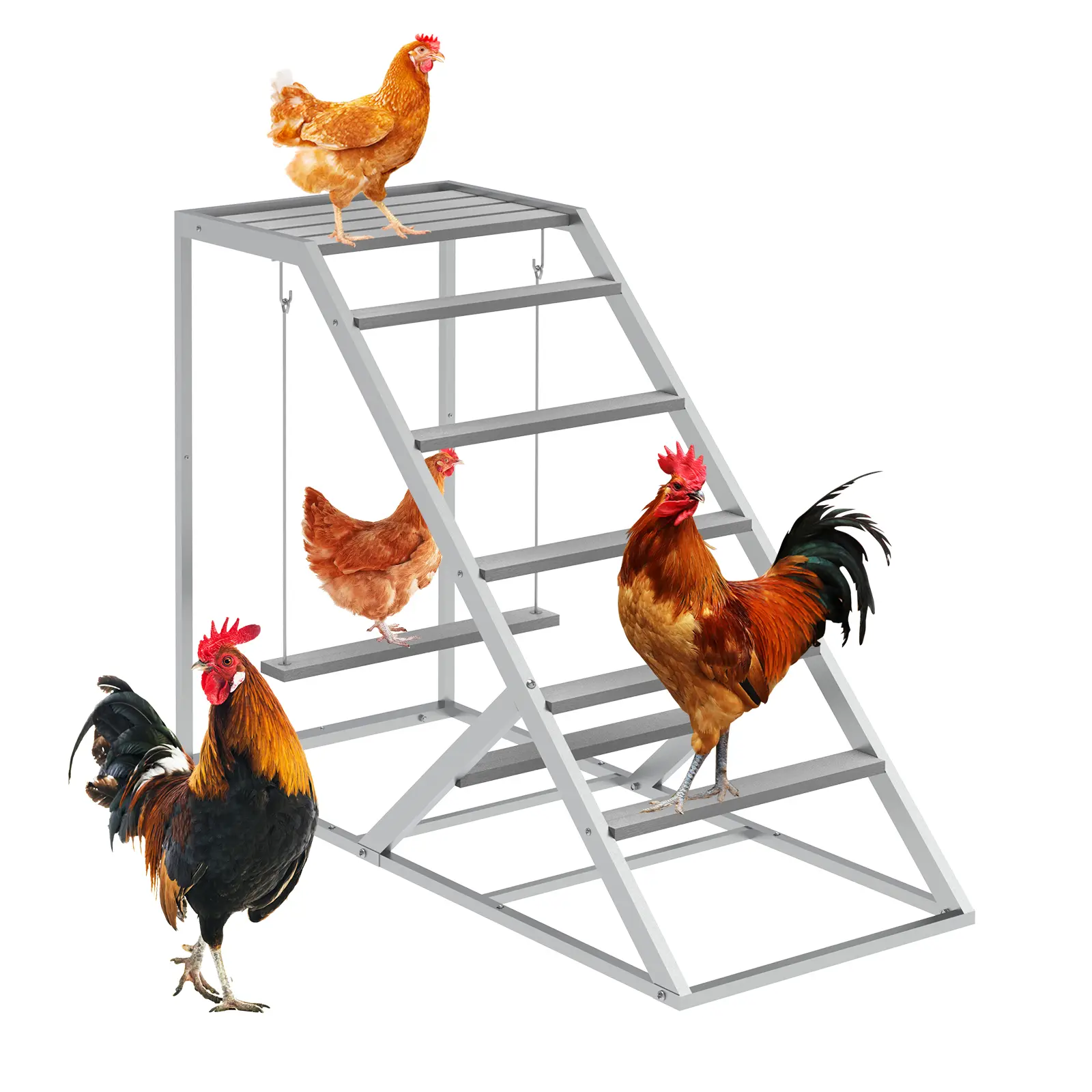 Chicken Coop, Chicken Perch for Coop with Chicken Swing and Chicken Ladder, Chicken Roosting Bars, Chicken Coop Accessories Chicken Activity Play with Swing Set, Suitable for Backyard Farm