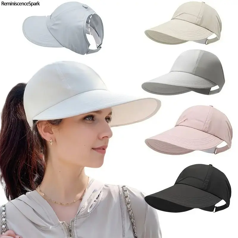 Unisex UPF UV Protection Baseball Cap (1-Pack) - Casual, Flexible, Adjustable, Lightweight, Breathable Wide Brim Outdoor Hat with Velcro Close, Beach-to-Hike Ready, All Seasons Cooling Fit for Running, Hiking, Female Users (Blocks Harmful Sun Rays)