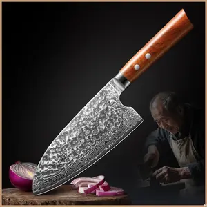 Damascus Steel Chef Knife, Sharp Kitchen Knife for Cutting Vegetables, Slicing Meat, Home Use, Women's Cooking Tool