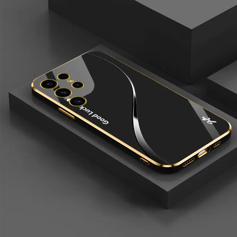 Suitable for [Galaxy S24 Ultra] Simple silk creative business high-end anti-drop electroplating silicone mobile phone case affordable anti-drop-888