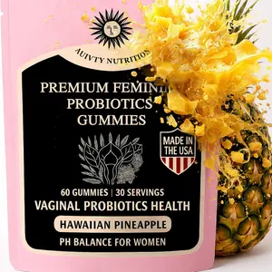Auvity Nutrition Premium Feminine Probiotics Gummies -for Women's Health & Wellness -Immune Support-vegan, Gluten-free &Halal-Hawaiian pineapple Healthcare Dietary