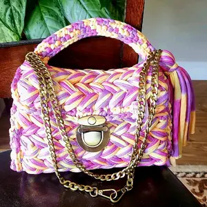 Handmade crochet Marshmallow purse