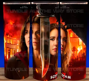 Scream 7 Ghostface Horror Movie Like Mother Like Daughter Cup Mug Tumbler Cup 20oz Stainless Steel, Insulated, Durable, Reusable,  Perfect for Scary Movie Fans.